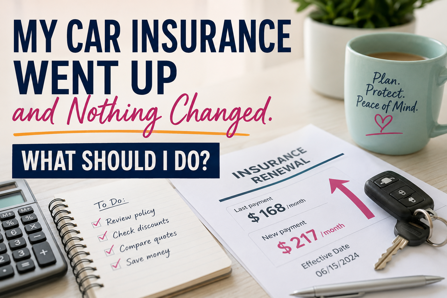 My Car Insurance Went Up and Nothing Changed. What Should I Do?